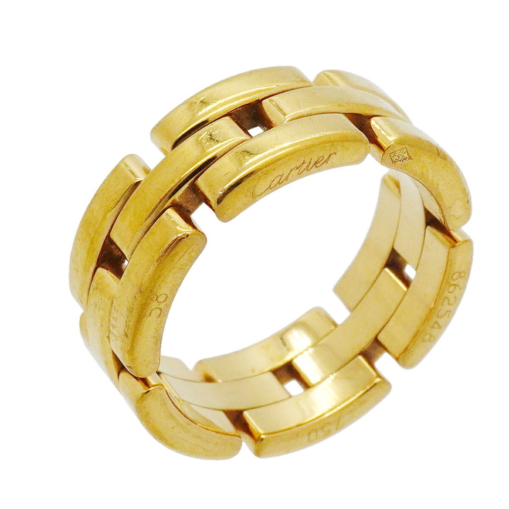 Cartier Maillon Panthère 3-Row Ring, 18K Yellow Gold, Size #58, Men's